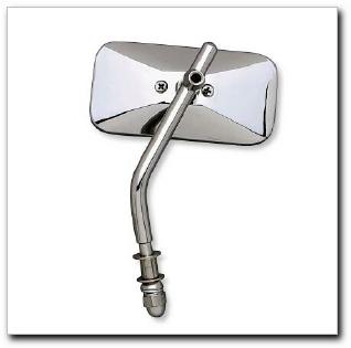 Emgo 20-34822 Universal Clamp-On Mirror - Classic, Die-Cast, for 7/8in. Bars Either