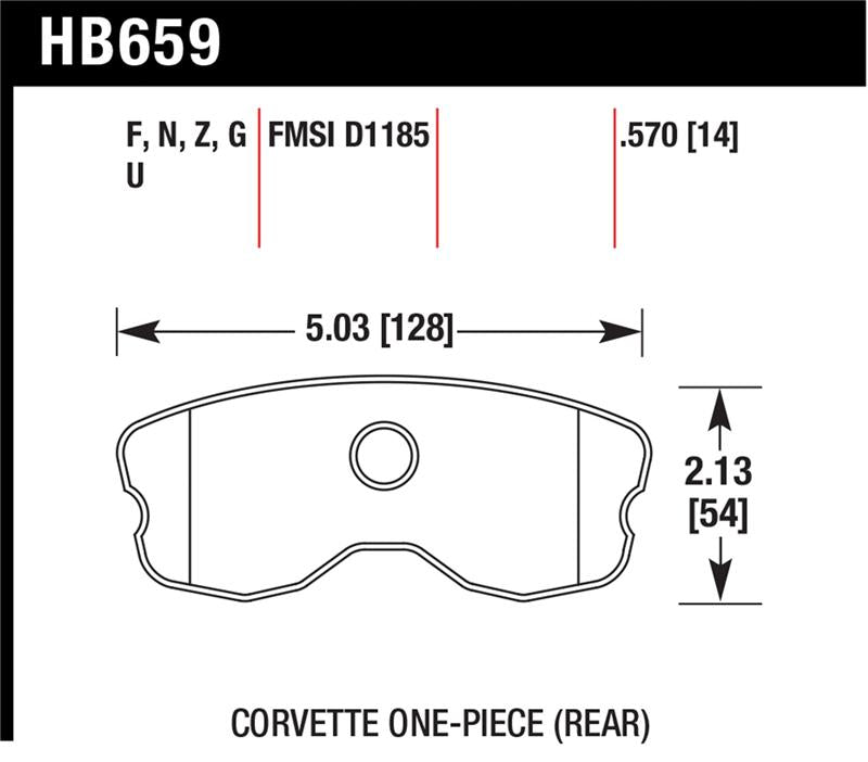 Load image into Gallery viewer, Hawk Performance HB659U.570 HAWK DTC-70 Brake Pad Sets
