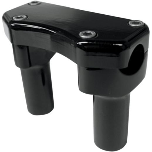 Drag Specialties 0602-0595 Handlebar Riser/Top Clamp Kit with 1in. Clamping Area - 9 1/2in. Tall with 1in. Pullback - Black