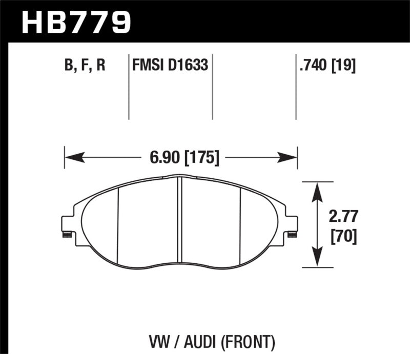 Load image into Gallery viewer, Hawk Performance HB779F.740 HAWK HPS Brake Pad Sets
