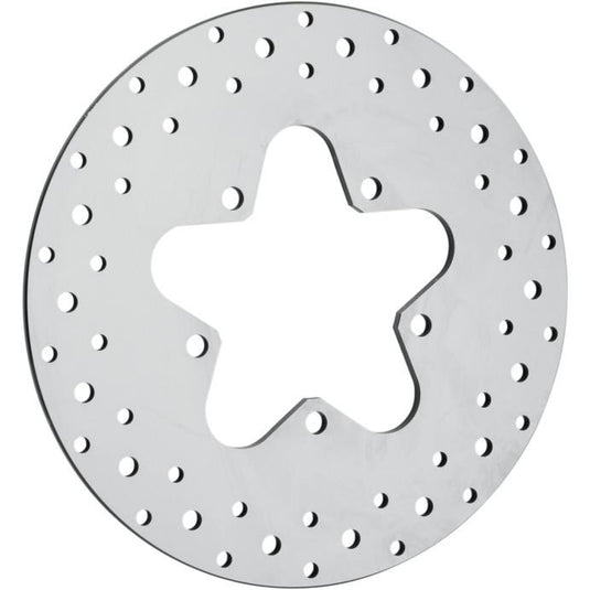 Drag Specialties 1710-1063 Polished Stainless Steel Drilled Brake Rotor