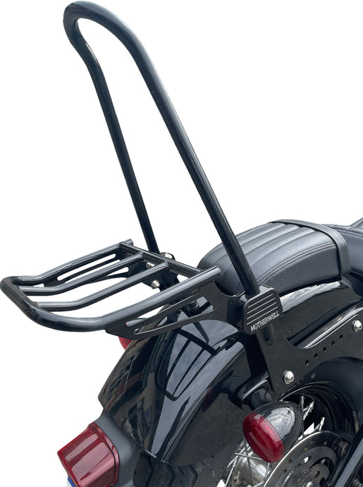 Motherwell MWL-159-GB Luggage Rack for Tall Sissy Bar - Gloss Black