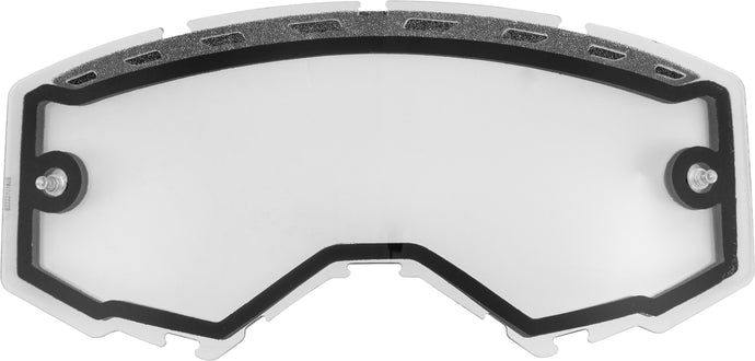 Fly Racing 2019 Vented Dual Lens - Clear with T.O. Pins
