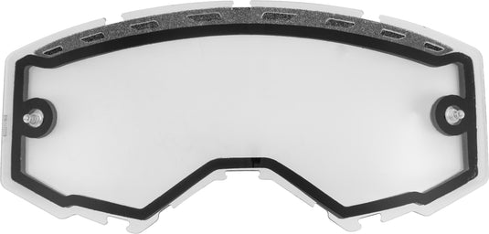 Fly Racing 2019 Vented Dual Lens - Clear with T.O. Pins