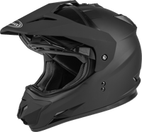 G-Max GM11D Dual Sport Solid Helmet Flat Black Black