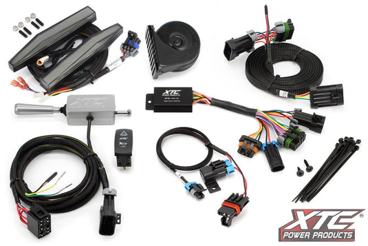 Xtc Power Products ATS-L-POL-M10-DRL Auto Turn Signal Kit - with Billet Lever and Front DRL Lights Pol