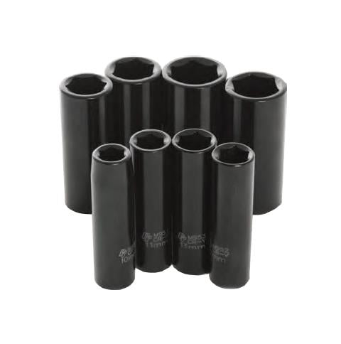 Performance Tools M589DB 3/8in. Metric Impact Socket Set - Shallow