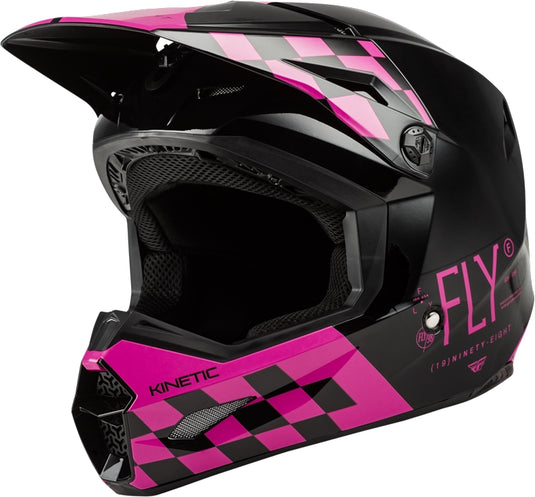 Fly Racing Kinetic Lite Rival Helmet (XX-Large, Gloss Black/Pink)