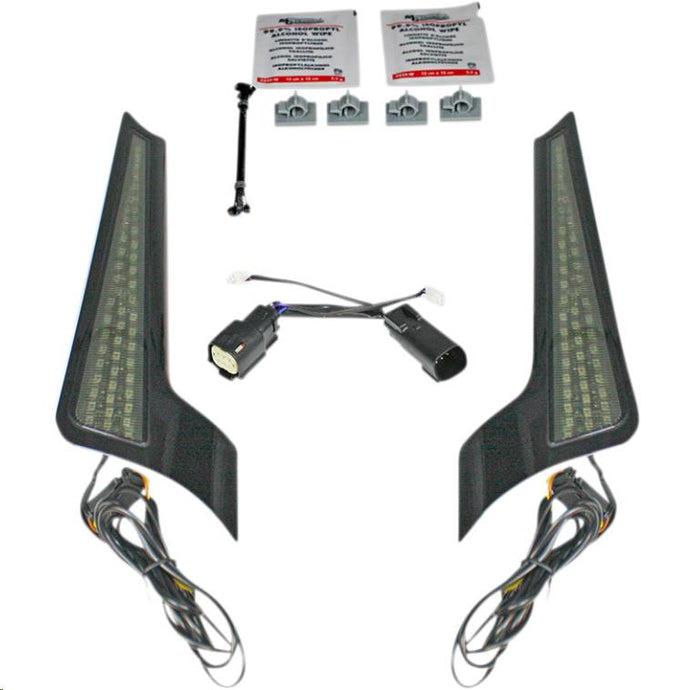 Custom Dynamics CD-FASCIA-SS6SB Fascia LED Panel - Gloss Black With Smoked Lens