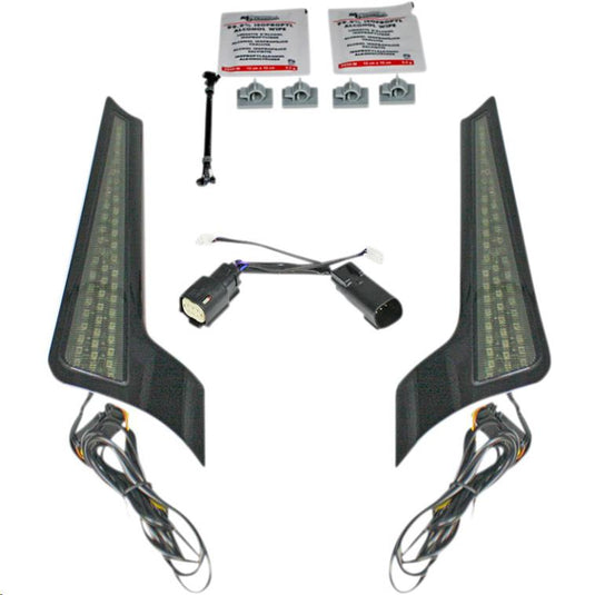 Custom Dynamics CD-FASCIA-SS6SB Fascia LED Panel - Gloss Black With Smoked Lens