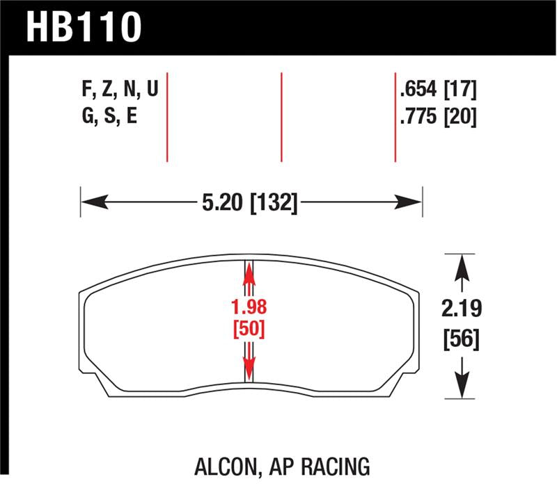 Load image into Gallery viewer, Hawk Performance HB110N.654 HAWK HP+ Brake Pad Sets
