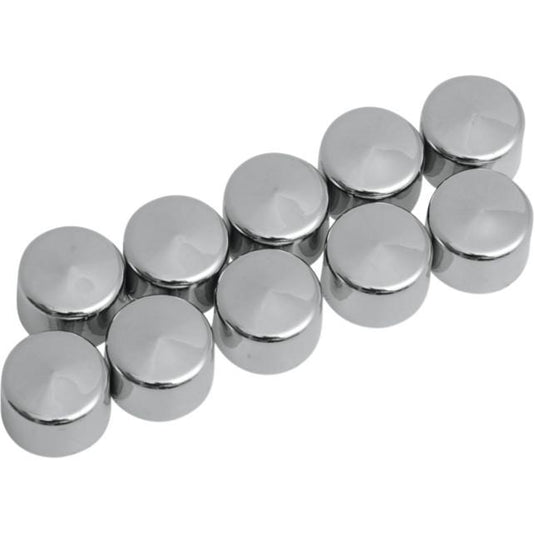 Drag Specialties 2402-0121 Individual Chrome Bolt Cover - 1/2in. hex bolt/nut (3/4in. wrench size)