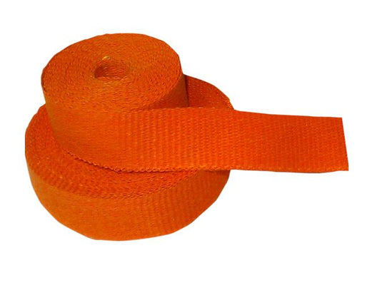 Cycle Performance CPP/9062B Exhaust Pipe Wrap with Black Tie Wrap - 2in. x 25ft. - Orange