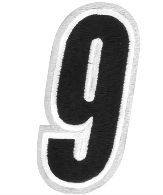 American Kargo 3550-0200 Number Patch - #9 - White/Black