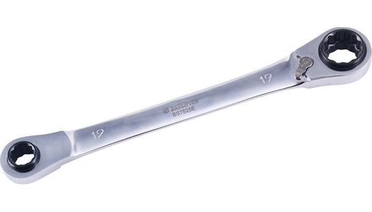 Bikeservice BS7525E 4-In-1 Reversible Ratchet Wrench  - 12x14mm/17x19mm