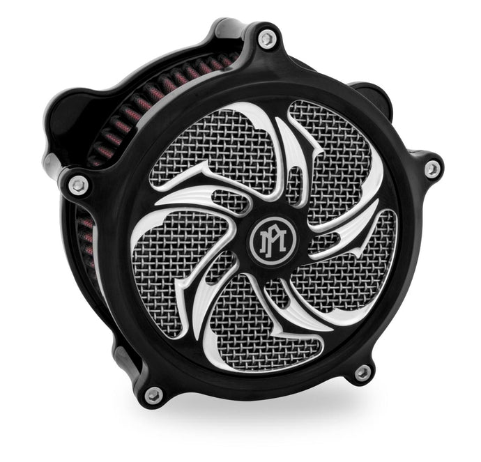 Performance Machine 0206-2010RVL-BM Rival Universal Super Gas Air Cleaner Faceplate - Contrast Cut
