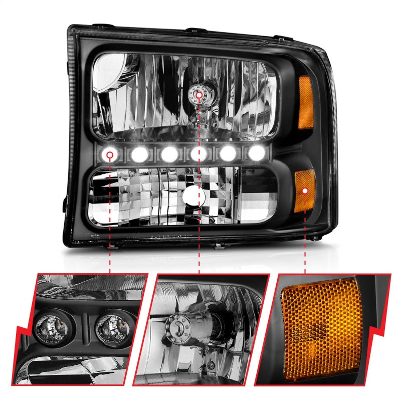 Load image into Gallery viewer, Anzo 111106 ANZ Crystal Headlights
