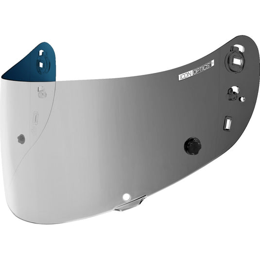 Icon Tracshield for  Airframe Pro/Airform/Airmada Helmets - Warboy Chrome