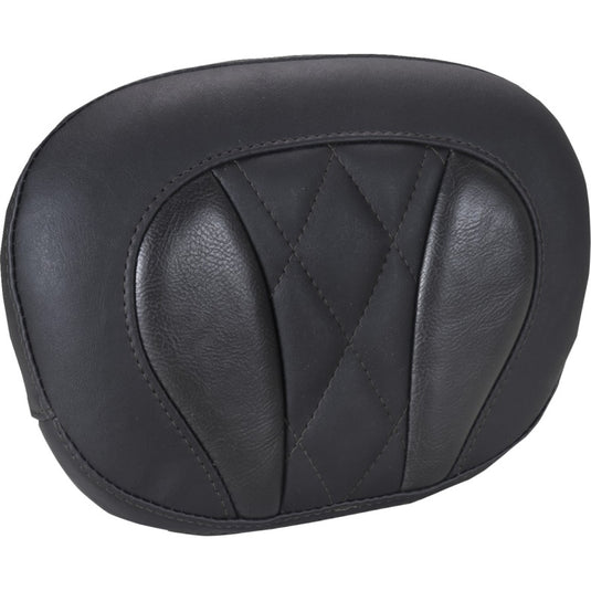 Mustang 88450 Deluxe Sissy Bar Pad - Black/Black Diamond Stitching