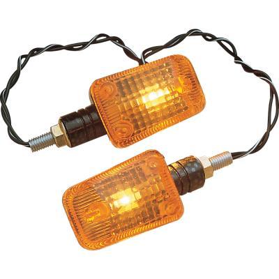 K&S Technologies 25-8149 Mini-Stalk Marker Lights - Carbon with Amber Lens