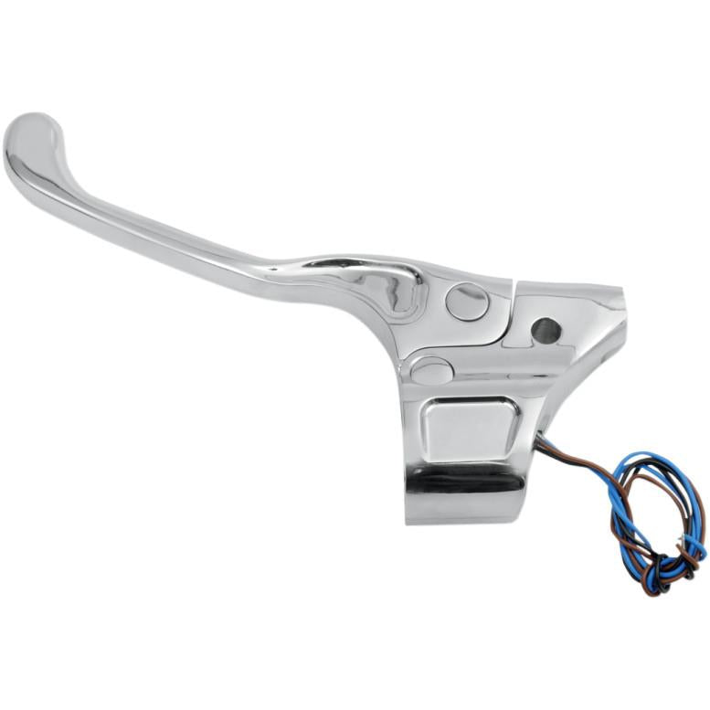 Performance Machine 0062-2082-CH Cable Actuated Clutch Lever Assembly Contour Billet Handlebar Control (07-13 Style) - Chrome