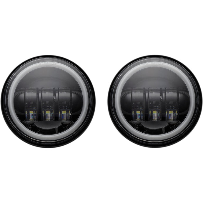 Custom Dynamics CD-45-B 4.5in. LED Halo Passing Lamps - Black