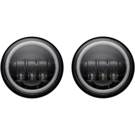 Custom Dynamics CD-45-B 4.5in. LED Halo Passing Lamps - Black