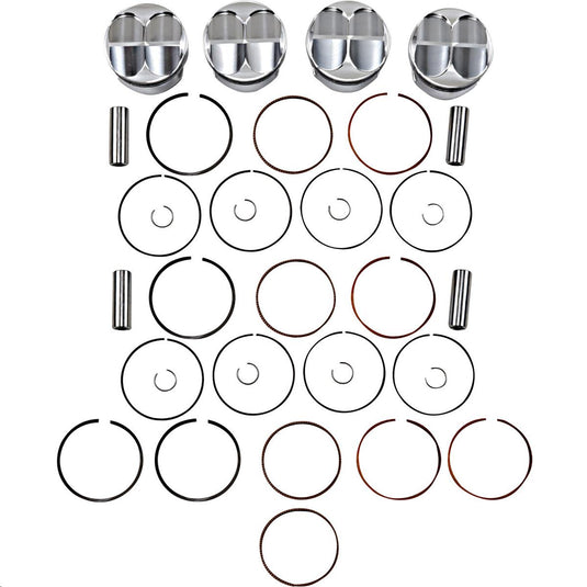 J.E. Pistons 153766 Round Piston Kit - 2.00mm Oversize to Bore 81.00mm, 11.5:1 Compression