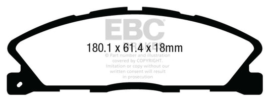 Ebc DP43019R EBC Yellowstuff Brake Pad Sets