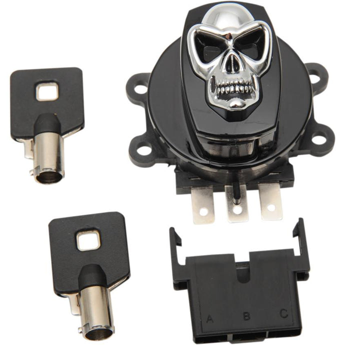 Drag Specialties 2106-0423 Skull Ignition Switch - Gloss Black