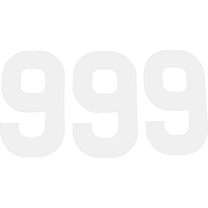 N-Style NVI-9W Pros 6 Stick-On Number - 6.5in. - No.9 - White