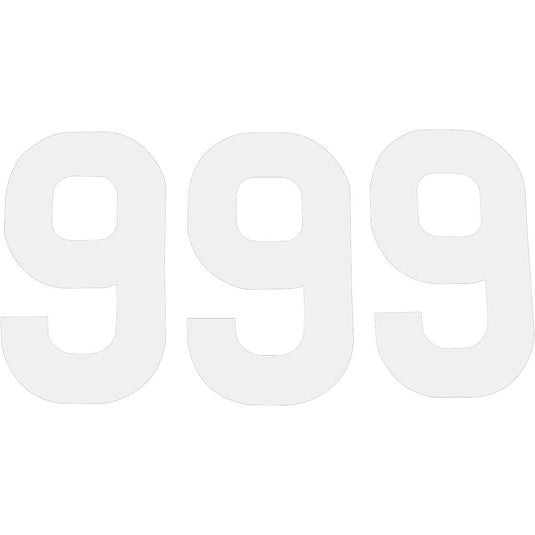 N-Style NVI-9W Pros 6 Stick-On Number - 6.5in. - No.9 - White