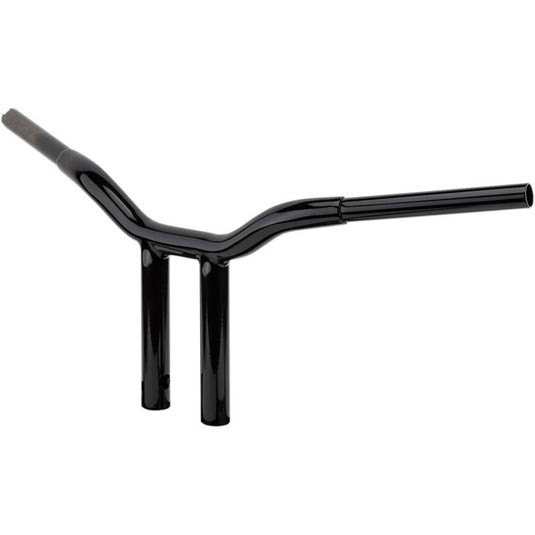La Choppers LA-7337-14B 1-1/4in. Straight Risers for Welded Kage Fighter T-Bars - Gloss Black