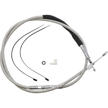 Magnum 52235HE Alternative Length Polished Stainless II Braided High Efficiency Clutch Cable - 67-11/16in.