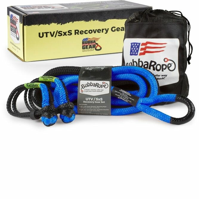 Bubba Rope 176842BL UTV Recovery Gear Set - Black/BLue