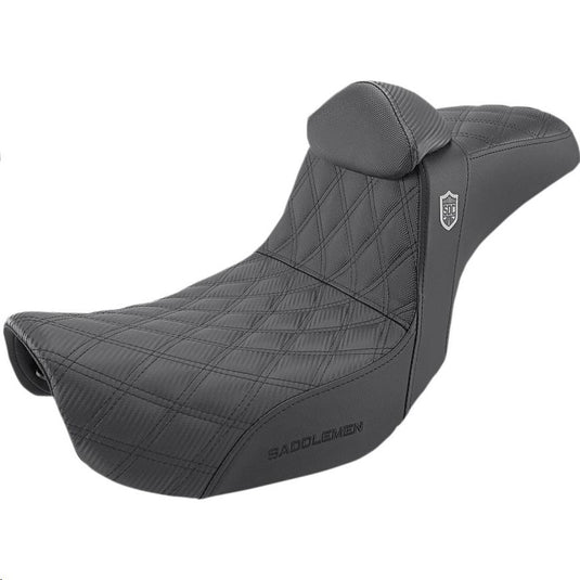 Saddlemen SC80604DBKRT Pro Series SDC Performance Gripper Seat with Driver Backrest