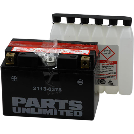 Parts Unlimited 2113-0378 AGM Maintenance Free Battery