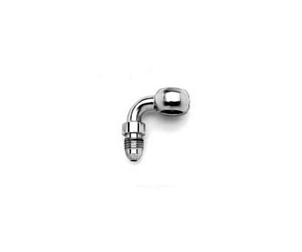 Drag Specialties DS098154 7/16in. Banjo x AN-3 Male 90deg. Brake Fitting