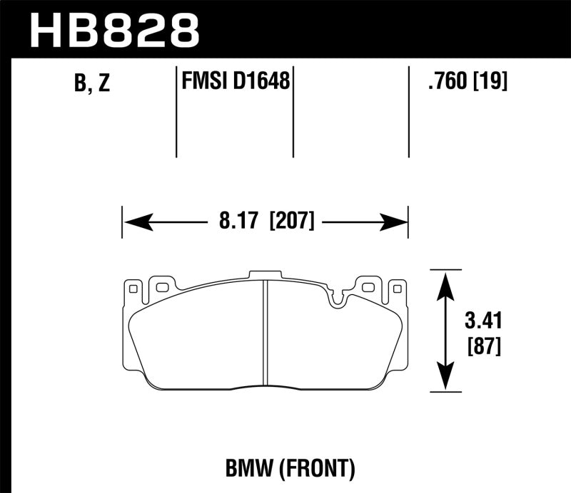 Load image into Gallery viewer, Hawk Performance HB828B.760 HAWK HPS 5.0 Brake Pad Sets
