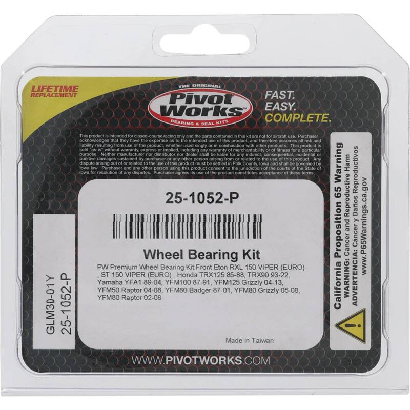 Load image into Gallery viewer, Pivot Works 25-1052-P PIV Wheel Bearing Kit
