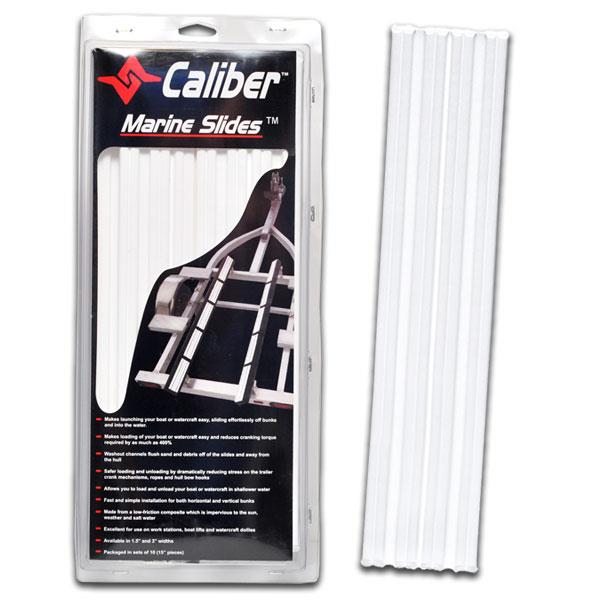 Caliber Products 23011 Marine Slides - 3in. x 15in. - White