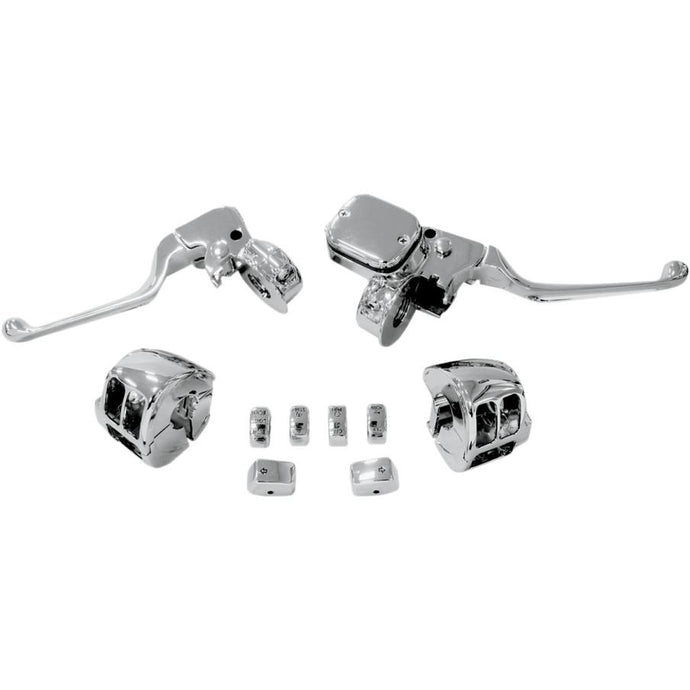 Drag Specialties 0610-0533 Chrome Handlebar Control Kit with Mechanical Clutch without Switch