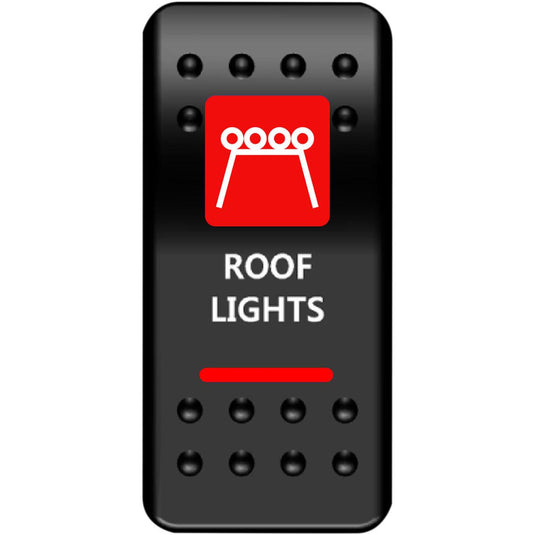 Moose Utility RFL-PWR-R On/Off Rocker Switch - Roof Lights - Red