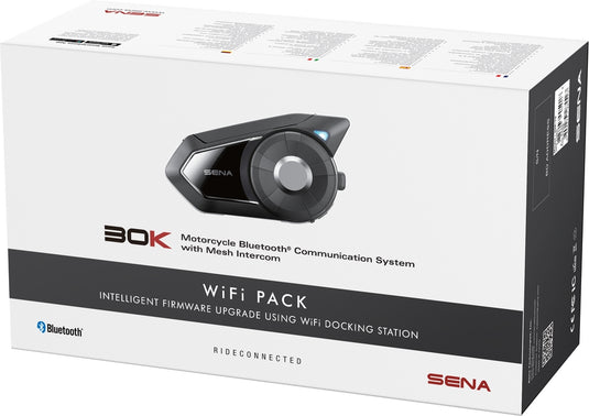 Sena 30K HD Bluetooth Motorcycle Communication System - Single