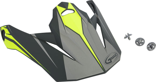 G-Max Visor for MX-86 Revoke Helmet - Gray/Hi-Vis Yellow