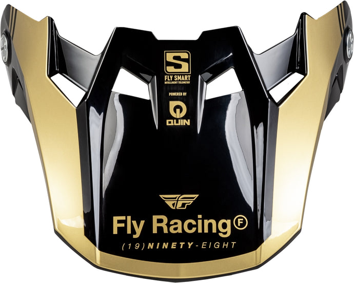 Fly Racing Visor for Formula S Legacy Helmets - Black/Gold - Md/Lg