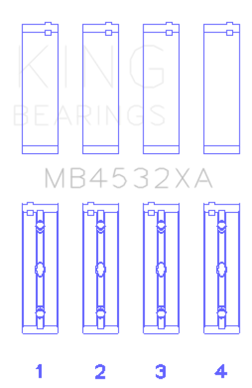 King Engine Bearings MB4532XA KING Main Bearings