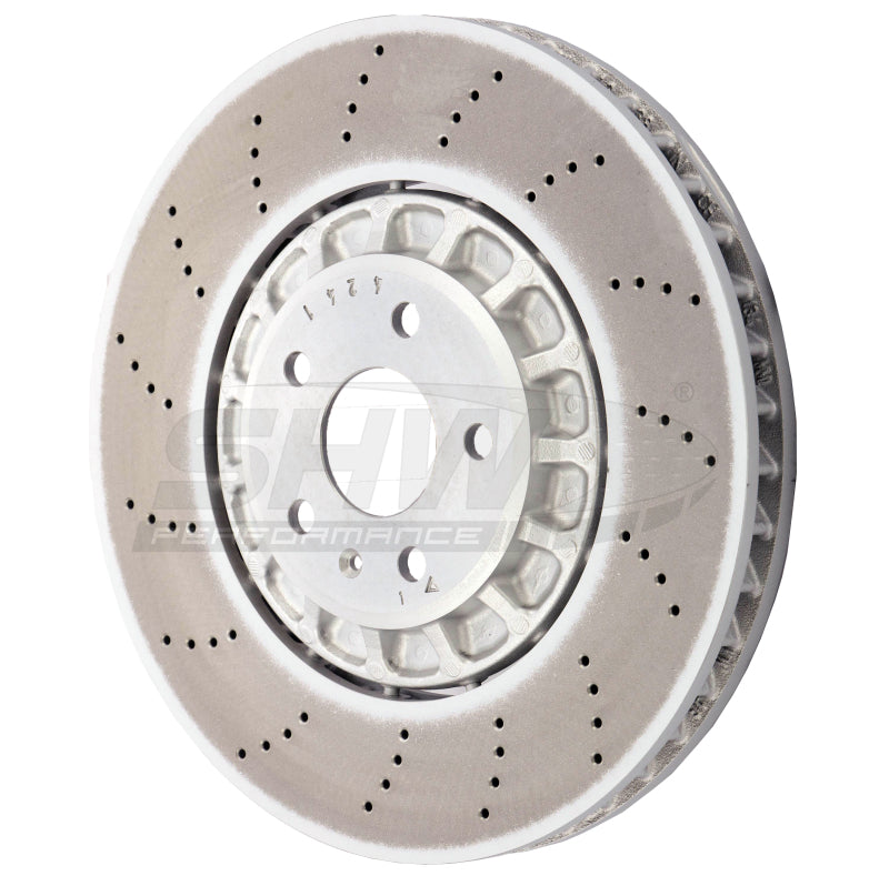 Load image into Gallery viewer, Shw Performance AFX44325 SHW Drilled Lightweight Rotors
