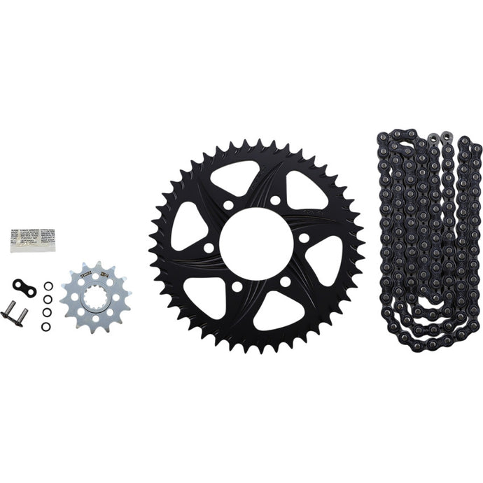 Vortex CK4216 WSS Warranty Chain and Sprocket Kit - Black - 45 Rear - 14 Front