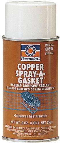 Permatex 80697 Copper Spray-A-Gasket - 12 oz Aerosol